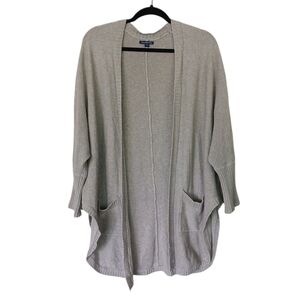 American Eagle Tan Open Front Oversized Cardigan With Pockets Size Large